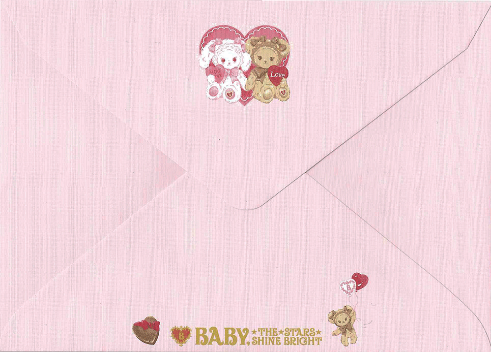 scan of baby the stars shine bright envelope