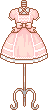 pink pixel lolita dress