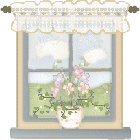 pixel illustration of a windowsill